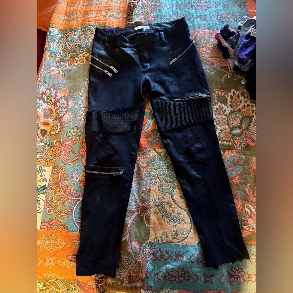 Zara Moto Black Jeans premium